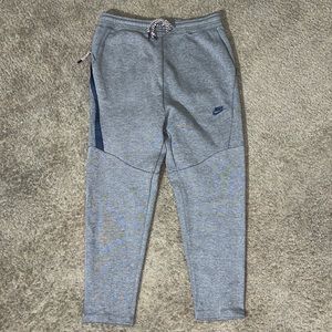 Nike Tech Grey & Blue Men’s Jogger Pants Size Medium Reflective Detail Bottoms